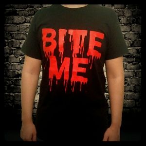 NEW w TAG L BLOOD RED DRIP & BLACK T-SHIRT tee top tshirt goth halloween